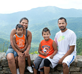 Family in Shenandoah National Park