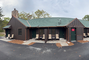 Exterior view of the Blackrock Cottage at Big Meadows Lodge