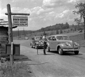 North Entrance First Car to Pay - Shenandoah National Park