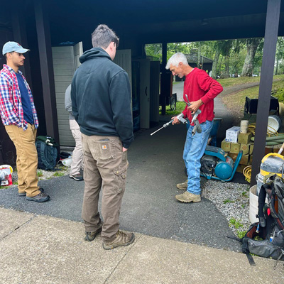 Stone pier renovation at Shenandoah National Park