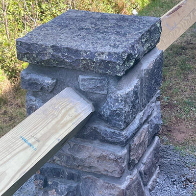 Stone pier renovation in Shenandoah National Park