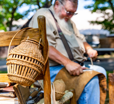 White Oak basket making at Shenandoah National Park